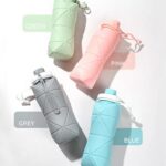Silicone Folding Bottle | 600ML Silicon Foldable Bottle | Smart Travel Bottle Collapsible Design (Random Color) to